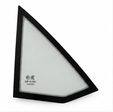 Driehoekglas rechtsvoor