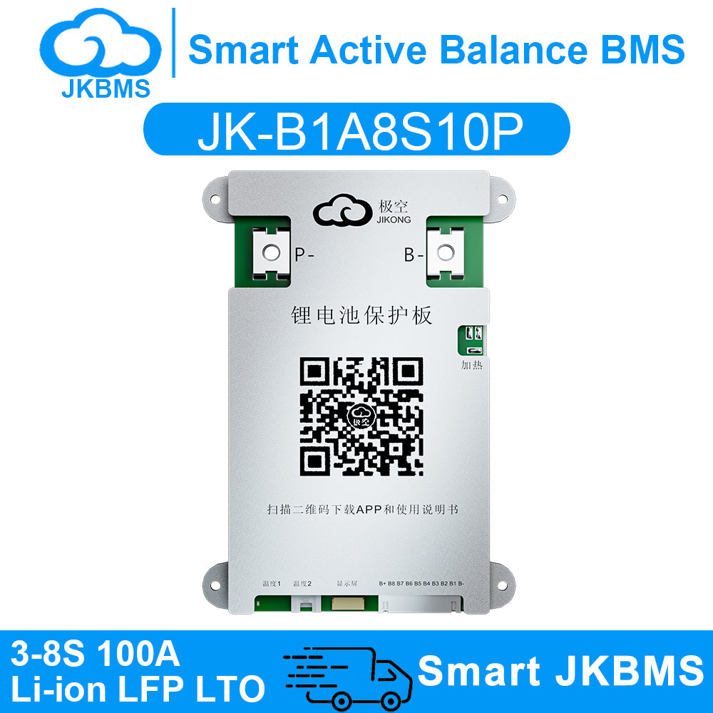 JK-B1A8S10P · 100A Smart BMS (3S-8S)